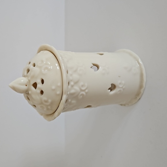 SKYE MCGHIE CREAM LACE pattern incense or tea candle holder - Picture 3 of 8